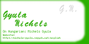 gyula michels business card